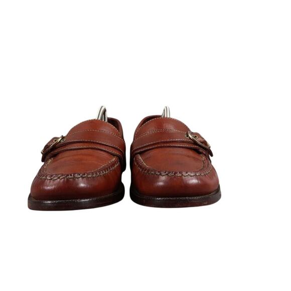 Cole Haan Shoes Mens 8.5 Loafers Leather Buckle Strap Moc Toe Handsewn Slip On main image 4